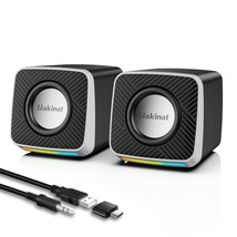 Uakinat PC Speakers 2&quot;–3W Carbon Fiber Computer Speaker for Desktop or Laptop PC - $23.74