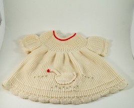 Small Baby Knitted Sweater Cream and Red - £5.98 GBP