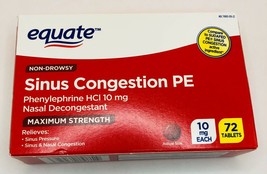 Equate Maximum Strength Sinus PE &amp; Allergy Tablets, 72 Count..+ - $19.79