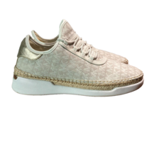 Michael Michael Kors Finch Sneaker Womens 8 Beige Gold Lace Up Wedge Shoe HX18A - £54.48 GBP