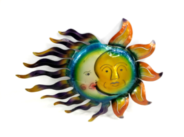 Sun and Moon Metal Wall Art Sculpture for Home Design Indoor Outdoor Décor - $571.38 MXN