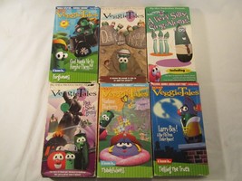 Vhs Lot Of 6 Christian Children&#39;s Films Veggie Tales Larry-Boy Rack Shack [11C6] - £23.02 GBP