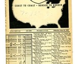 Greyhound Lines Bus Time Tables 1023 July 1935 Chicago New York St Louis - $34.61