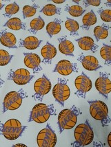 LA Lakers Canvas Duck Print Fabric Upholstery , 1 Yard&quot; x 46&quot;, - £10.07 GBP