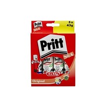 Pritt Solid Washable Non-Toxic Stick Glue, 43 g - Large, Pack of 5  - £15.44 GBP