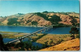 Postcard Rogue River Bridge Coast Hwy Oregon Posted 1957 - £5.06 GBP