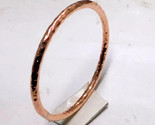 1 Pc Pure Copper Bangle, Unisex Round Bracelet, Hammer Healing Bangles - $21.17+