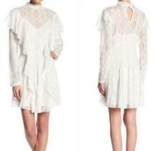 Free People Mock Neck Lace Dress, Small/White - £54.57 GBP