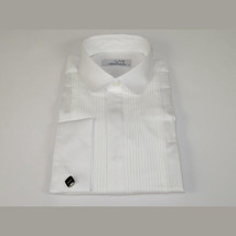 Mens CEREMONIA Tuxedo Formal Shirt 100% Cotton Turkey Slim Fit #stn 13 ata White image 5
