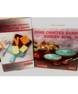 Boho Serving  Bowl Set with Servers and cutting board - SALE - $68.37 CAD