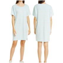 LA LIGNE New Edie Knit Tunic T-Shirt Relax Fit Dress Pale Blue Stripe Si... - £75.36 GBP