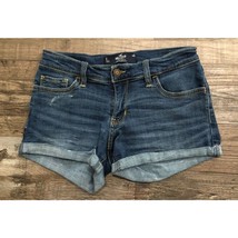 Hollister Womens Size 3 Dark Wash Denim Jean Shorts Jorts - $18.30