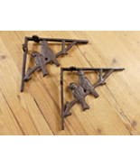 2 Cast Iron Antique Style BIRD Brackets Corbels Garden Braces Shelf Brac... - $24.99