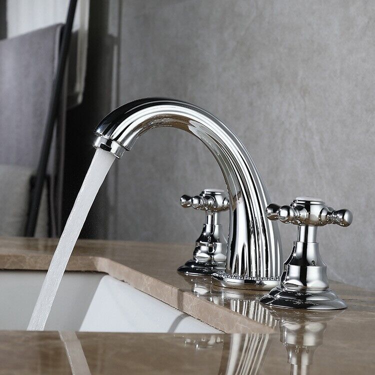 Chrome 8&quot; Widespread 3 holes bathroom classic Lavatory Sink faucet mixer... - $79.19