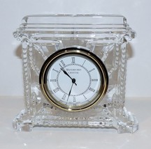 BEAUTIFUL SIGNED WATERFORD IRISH CRYSTAL MANTLE/DESK 5&quot; CLOCK - $75.73