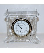 BEAUTIFUL SIGNED WATERFORD IRISH CRYSTAL MANTLE/DESK 5&quot; CLOCK - $1,601.72 MXN