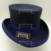  HATsanity KIDs Retro Wool Felt Formal Tuxedo Topper Hat - Navy Blue - $50.00