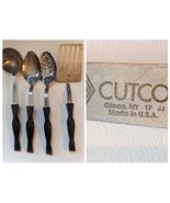 Lot of 4 Cutco 17JJ Brown Swirl Kitchen Utensil Spatula Ladle Basting Sl... - $1,592.64 MXN