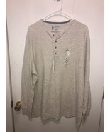 NWT Lanesboro Mens XL Tiny Waffle Knit Thermal Henley Long Sleeve Shirts - £13.97 GBP