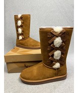 Koolaburra Womens Victoria Tall Boots Chestnut  5 Faux Fur Winter Comfort - $78.88