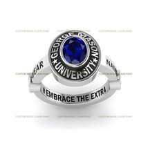 Oval Custom Sweetheart Essence Collection Silver925 School Class Ring for Women - £89.67 GBP