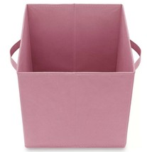 Casafield™ ~ 11&quot; Storage Bin ~ Polyester Cube ~ Pink ~ Solid Pattern - £11.98 GBP