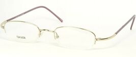 TAKADA 20 SHINY SILVER EYEGLASSES GLASSES METAL FRAME 47-17-145mm (NOTES) - $25.10 CAD