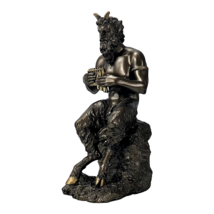PAN Satyr Greek Nude God of Nature Faunus Statue Sculpture Bronze Effect - £56.12 GBP