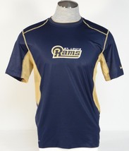 Nike Pro Combat Dri Fit St. Louis Rams Blue Short Sleeve Athletic Shirt Mens NWT - £47.89 GBP