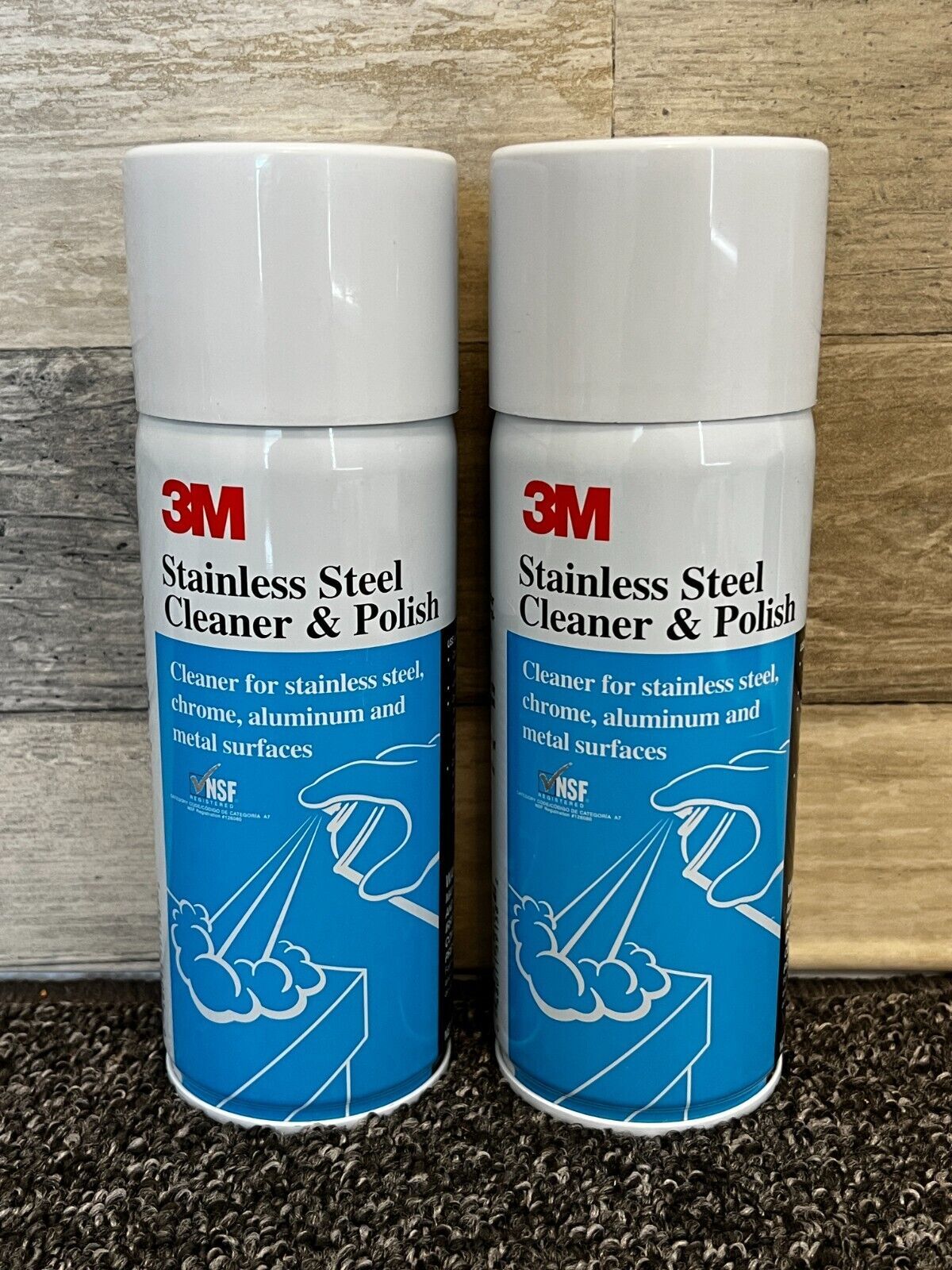 Primary image for 3M Stainless Steel Cleaner & Polish Lime Scent - Lot of 2 - 10 oz. Cans -