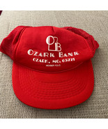 Vintage Hat Cap Adjustable Mesh Ozark Bank MO Red - £1.95 GBP