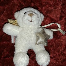 GUND 4” PLUSH WHITE TEDDY BEAR ANGELFACE SHINEY GOLD WINGS W/star Easter... - $10.27 CAD
