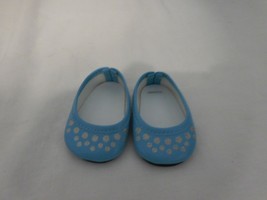 American Girl Doll Blue Sparkle Ballet Flats Aqua Silver Shoes Truly   - £9.51 GBP