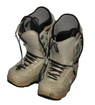 Burton Moto Snowboard Boots Women&#39;s Size 8.5 Khaki Cream Tan Brown - £35.41 GBP