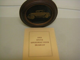 1923 Stutz Speedway 4 Bearcat Franklin Mint oval frame glass print with book - £11.20 GBP