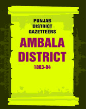 Punjab District Gazetteers: Ambala District 1883-84 Volume 1st - £19.61 GBP