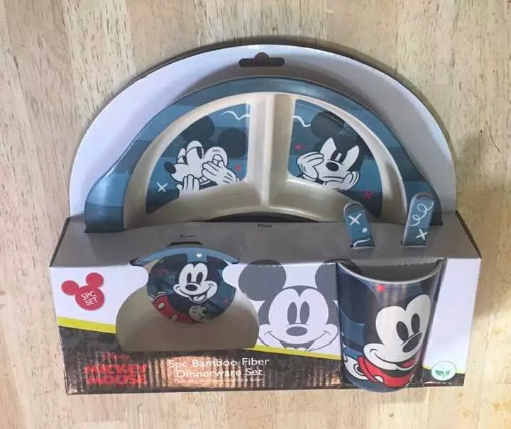 Mickey Mouse 5pc Bamboo Fiber Dinnerware Set - $12.50