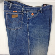 Wrangler FR13MWZ Flame Resistant &quot;Heavy Starch&quot; Mens Blue Jeans Tag Size... - $24.95