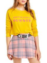 WILDFOX Damen Sweatshirt Such Bummer Entspannt Bequem Gelb Größe S WCO96... - £49.79 GBP