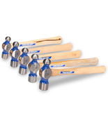 Hickory Handle Ball Pein Hammers, 5 Piece Set, Made in the USA, Polished Strikin - $108.32