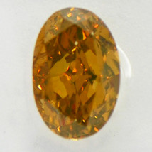 Loose Oval Shape Diamond Fancy Orange Brown Color 0.99 Carat SI2 IGI Certified - £998.40 GBP