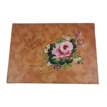 Port Huron Michigan Souvenir Snap Shot Album Leather Cover Flower Artwork Vintag - £13.95 GBP