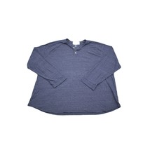 Goodfellow Co Shirt Mens 4XB Blue Long Sleeve Chest Button Pullover Casual Top - $19.68