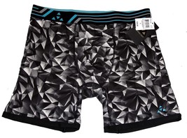 BALANCED TECH Black Grey White Geometric Performance Boxer Briefs NEW MS... - $323.42 MXN