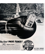 1953 Texaco Sky Chief Gas Advertisement Gasoline And Oil Automobilia DWWW13 - $54.69 CAD
