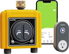 Wifi Water Timer with Brass Inlet,2 Outlets Smart Hose Timer,Automatic Irrigatio - £160.31 GBP