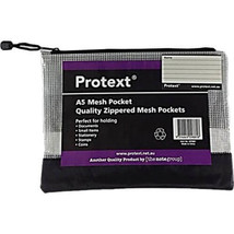 Protext Zippered Mesh Pouch with Note Holder - A5 - £23.47 GBP