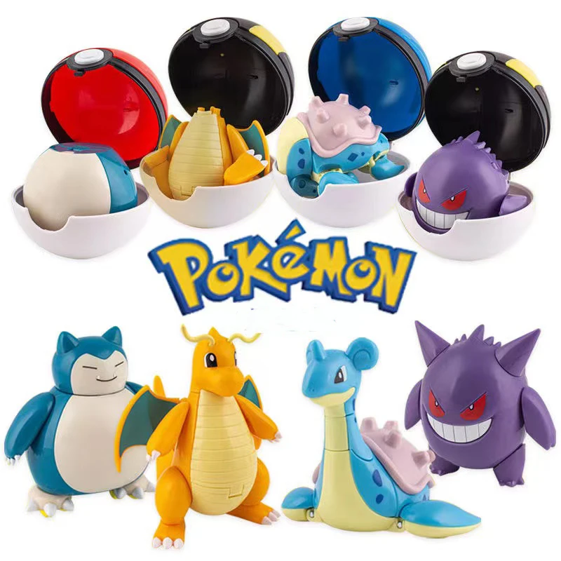 New Pokemon Figures Toys Variant Ball Model Pikachu Gengar Dragonite Snorlax - £15.15 GBP+