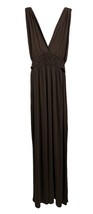 Evie Collection Women&#39;s Sleeveless Maxi Dress w/ Tie 100% Viscose Size 10 Brown - £11.93 GBP