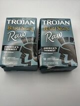 2pk Trojan Bareskin RAW Thinnest Lubricated Latex Condoms 10 Ea. OPEN BOX - $16.71